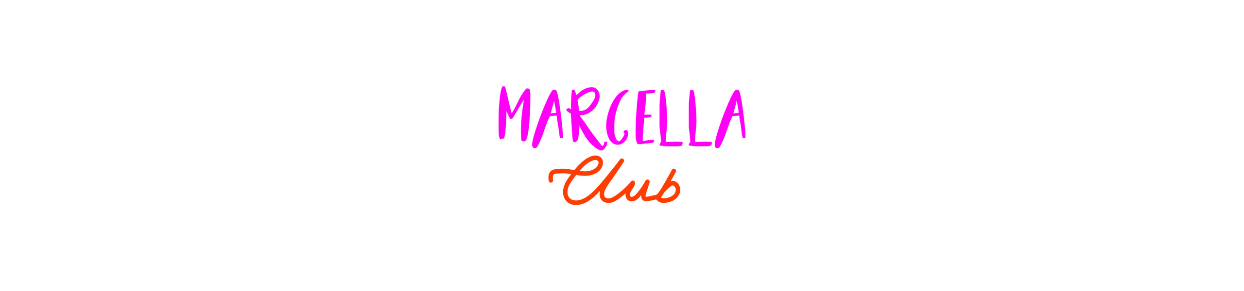 Text graphic featuring Marcella Club